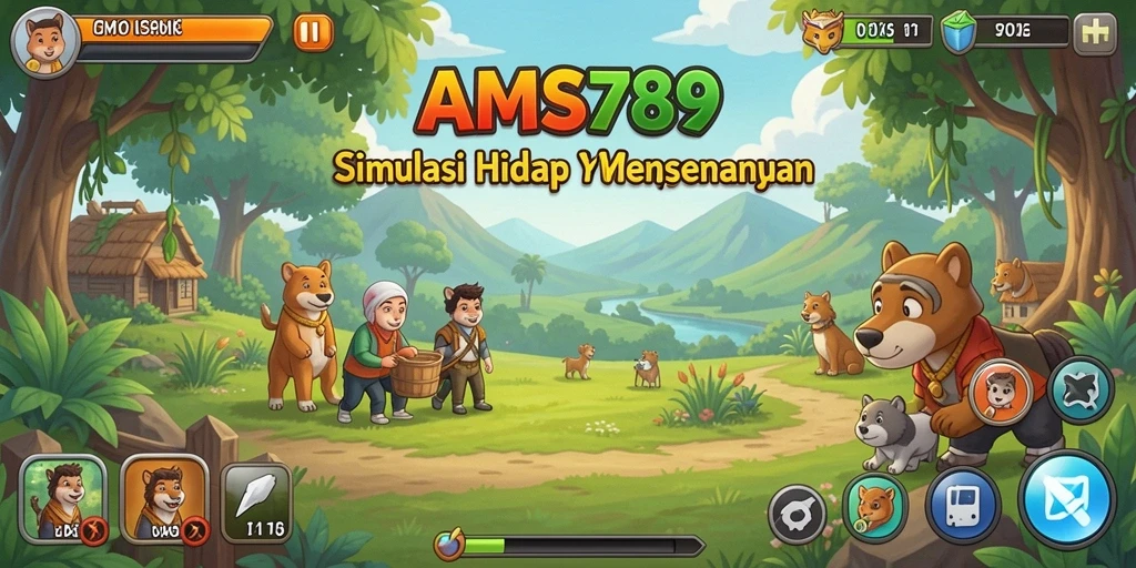 Tampilan gameplay menarik dalam AMS789 dengan fitur simulasi kehidupan.