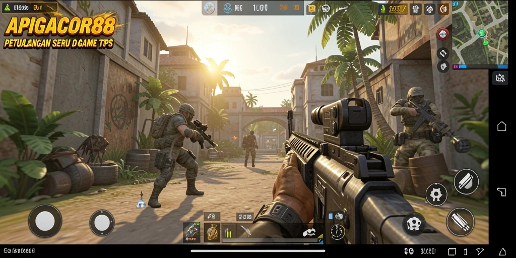 Tampilan gameplay seru dalam APIGACOR88 dengan aksi pertempuran intens.