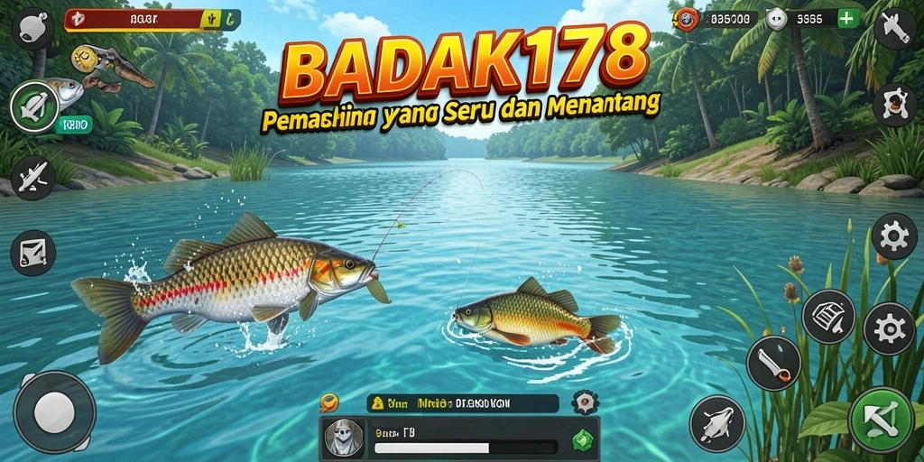 Tampilan seru dari gameplay <strong>BADAK178</strong> yang menampilkan aksi memancing.