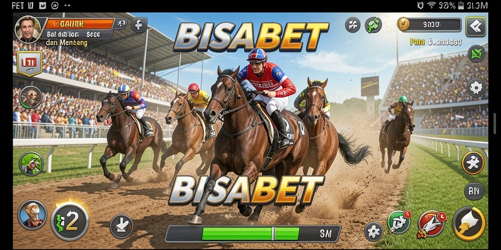 Screenshot gameplay <strong>BISABET</strong> menampilkan aksi balap yang mendebarkan.