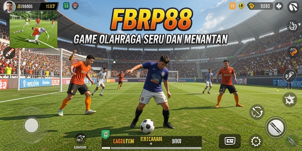 Screenshot menunjukkan aksi seru dalam permainan olahraga FBRP88.