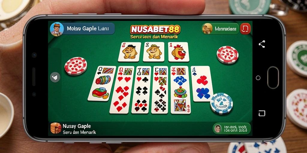 Screenshot gameplay NUSABET88 menampilkan serunya bermain Gaple.