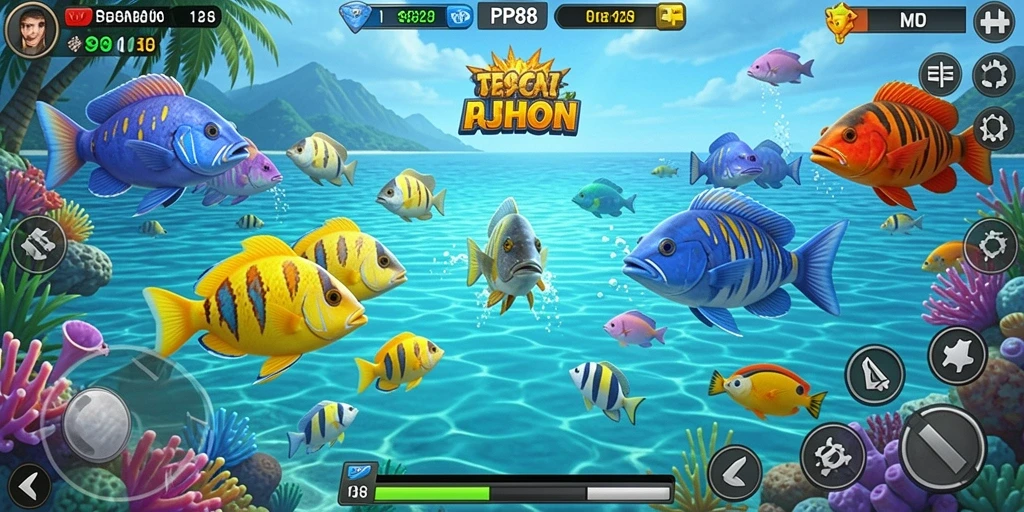 Tampilan gameplay PP88 yang seru dan mendebarkan saat menembak ikan.