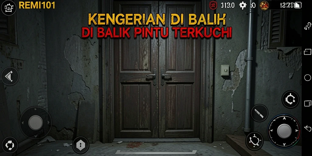 Tampilan gameplay <strong>REMI101</strong> yang menyeramkan dan penuh ketegangan.